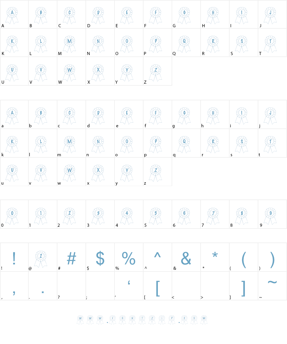 101! Awards Won Font Character